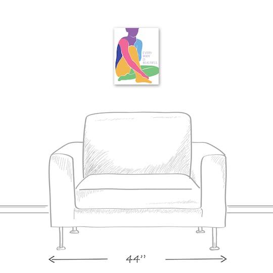 Every Body is Beautiful 11" x 14" Canvas Wall Art